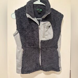 Eastern Mountain Sports Charcoal and Black Fleece Woman’s small Vest